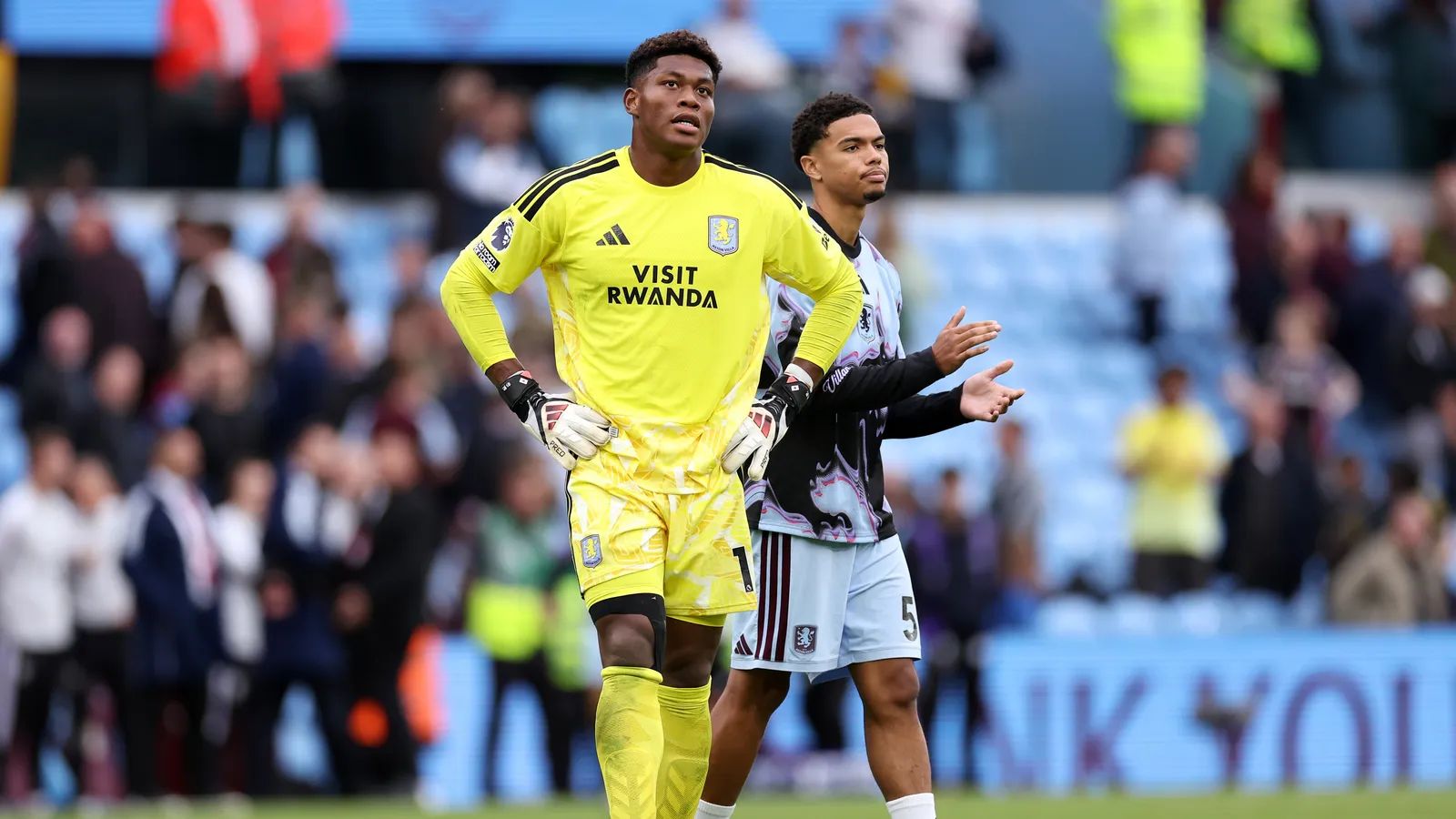 Zion Suzuki during Aston Villa’s defeat to Nottingham Forest