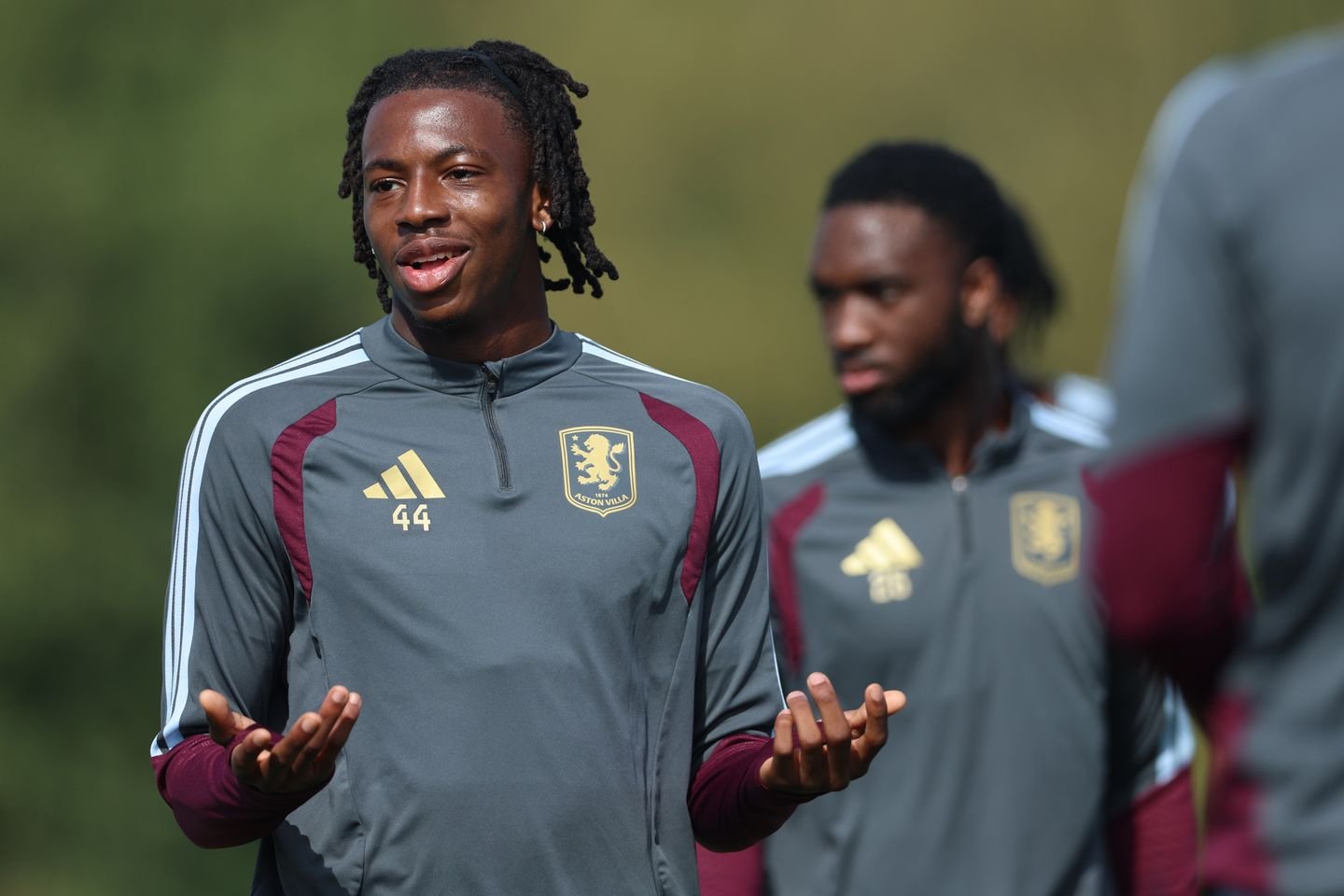 Johan Manzambi training with Aston Villa ahead of his potential debut
