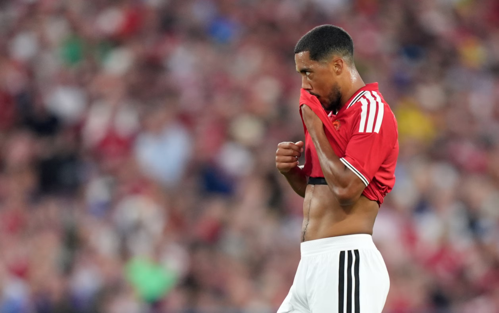 Youri Tielemans during a Champions League match as Aston Villa and Manchester United experience contrasting results